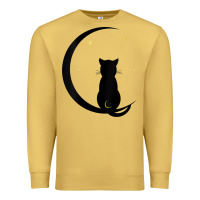 Antique Gold womens double moon cat Premium Sweatshirt - linhVisuals