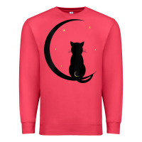Cardinal womens double moon cat Premium Sweatshirt - linhVisuals