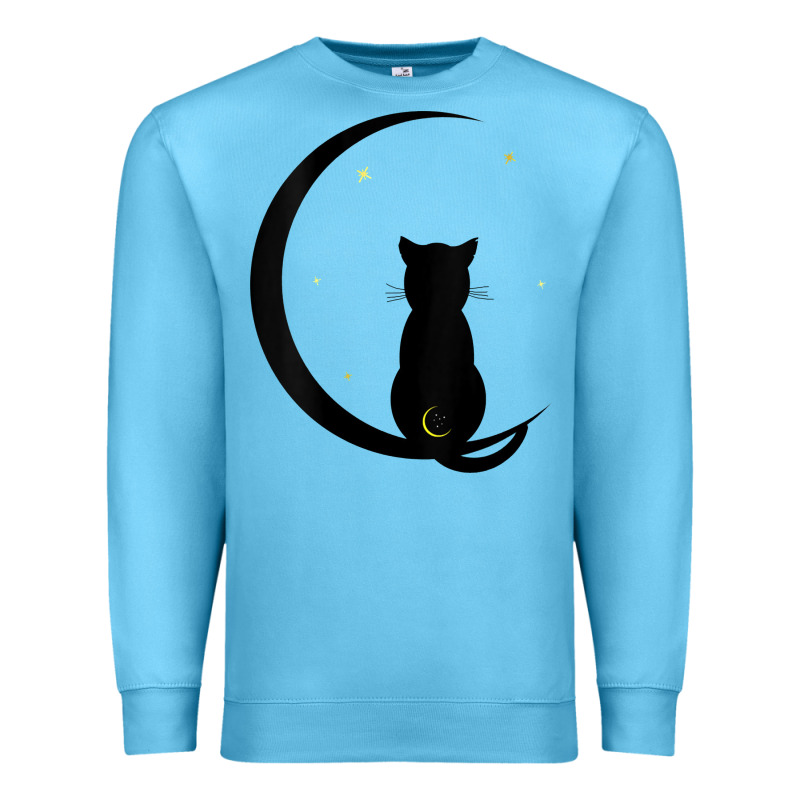 Womens Double Moon Cat Premium Sweatshirt by linhVisuals | Teevron