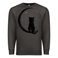 Smoke womens double moon cat Premium Sweatshirt - linhVisuals