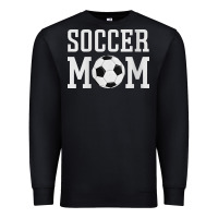 Black womens soccer mama soccer mom Premium Sweatshirt - linhVisuals