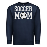 Navy womens soccer mama soccer mom Premium Sweatshirt - linhVisuals
