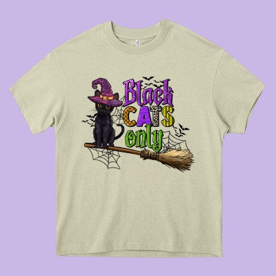 Black Cats Only Heavy Core Tee Designed By Cowgirlartshop