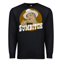 Black sumbitch distressed Premium Sweatshirt - linhVisuals