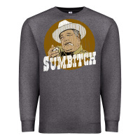 Charcoal Heather sumbitch distressed Premium Sweatshirt - linhVisuals