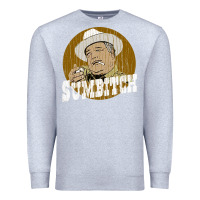 Heather Grey sumbitch distressed Premium Sweatshirt - linhVisuals