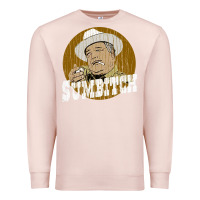 Pale Pink sumbitch distressed Premium Sweatshirt - linhVisuals