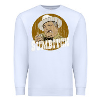 White sumbitch distressed Premium Sweatshirt - linhVisuals