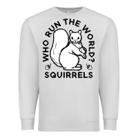 Dove Grey who run the world squirrels Premium Sweatshirt - linhVisuals
