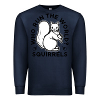 Navy who run the world squirrels Premium Sweatshirt - linhVisuals