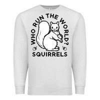 Oatmeal Heather who run the world squirrels Premium Sweatshirt - linhVisuals
