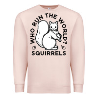 Pale Pink who run the world squirrels Premium Sweatshirt - linhVisuals