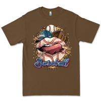 Cacao Baseball lips Premium Tee - HowdyJamesFarm