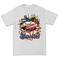 Dove Grey Baseball lips Premium Tee - HowdyJamesFarm
