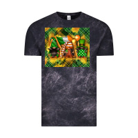 Cloud Black St. Patrick's Day gnome Vintage Tee - FaDigitalArtStudio