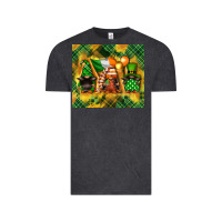 Vintage Black St. Patrick's Day gnome Vintage Tee - FaDigitalArtStudio