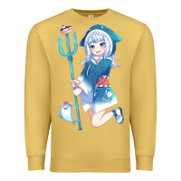 Antique Gold Gawr Gura Premium Sweatshirt - linhVisuals