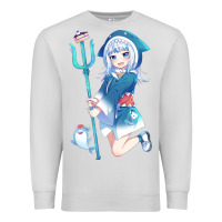 Dove Grey Gawr Gura Premium Sweatshirt - linhVisuals