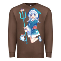 Chestnut Gawr Gura Premium Sweatshirt - linhVisuals