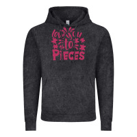 Vintage Black love you to pieces Vintage Hoodie - CowhideDigitalArt
