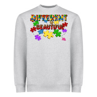 Heather Grey different is beautiful Heavyweight Sweatshirt - JahusDesignShop