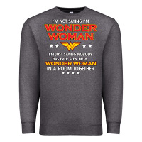 Charcoal Heather wonder woman Premium Sweatshirt - linhVisuals