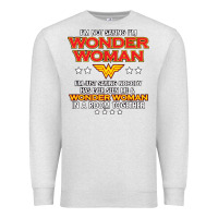 Oatmeal Heather wonder woman Premium Sweatshirt - linhVisuals