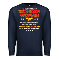 Navy wonder woman Premium Sweatshirt - linhVisuals