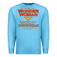 Ocean Blue wonder woman Premium Sweatshirt - linhVisuals
