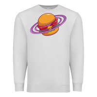 Dove Grey Burger  Saturn Premium Sweatshirt - linhVisuals