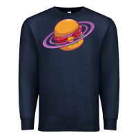 Navy Burger  Saturn Premium Sweatshirt - linhVisuals