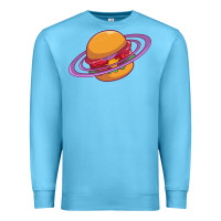 Ocean Blue Burger  Saturn Premium Sweatshirt - linhVisuals