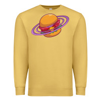 Antique Gold Burger  Saturn Premium Sweatshirt - linhVisuals