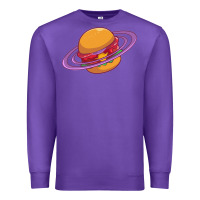 Purple Burger  Saturn Premium Sweatshirt - linhVisuals