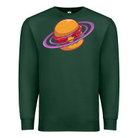 Sports Green Burger  Saturn Premium Sweatshirt - linhVisuals