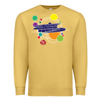 Antique Gold retro graphic design   frank lloyd wright Premium Sweatshirt - linhVisuals