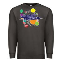 Smoke retro graphic design   frank lloyd wright Premium Sweatshirt - linhVisuals