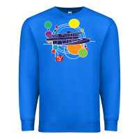 True Royal retro graphic design   frank lloyd wright Premium Sweatshirt - linhVisuals