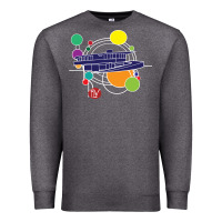 Charcoal Heather retro graphic design   frank lloyd wright Premium Sweatshirt - linhVisuals