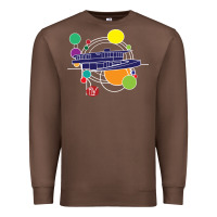 Chestnut retro graphic design   frank lloyd wright Premium Sweatshirt - linhVisuals