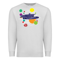 Dove Grey retro graphic design   frank lloyd wright Premium Sweatshirt - linhVisuals