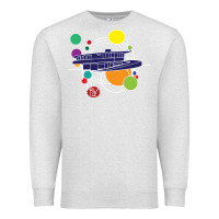 Oatmeal Heather retro graphic design   frank lloyd wright Premium Sweatshirt - linhVisuals