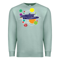 Seafoam retro graphic design   frank lloyd wright Premium Sweatshirt - linhVisuals