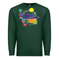 Sports Green retro graphic design   frank lloyd wright Premium Sweatshirt - linhVisuals