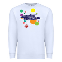 White retro graphic design   frank lloyd wright Premium Sweatshirt - linhVisuals