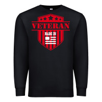 Black veteran made in usa   military Premium Sweatshirt - linhVisuals