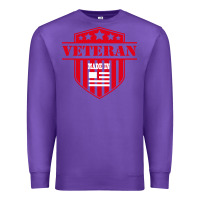 Purple veteran made in usa   military Premium Sweatshirt - linhVisuals