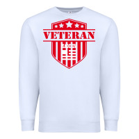 White veteran made in usa   military Premium Sweatshirt - linhVisuals