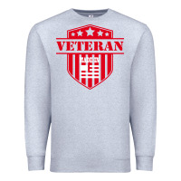 Heather Grey veteran made in usa   military Premium Sweatshirt - linhVisuals