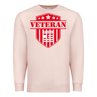 Pale Pink veteran made in usa   military Premium Sweatshirt - linhVisuals